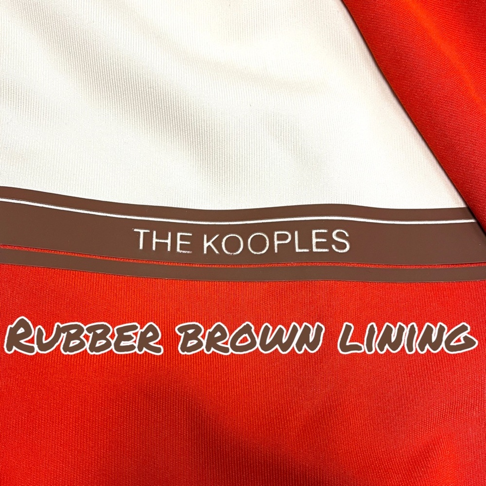 πHOST PICK π NWT The Kooples Retro Jacket in red, brown and cream. - Picture 9 of 13